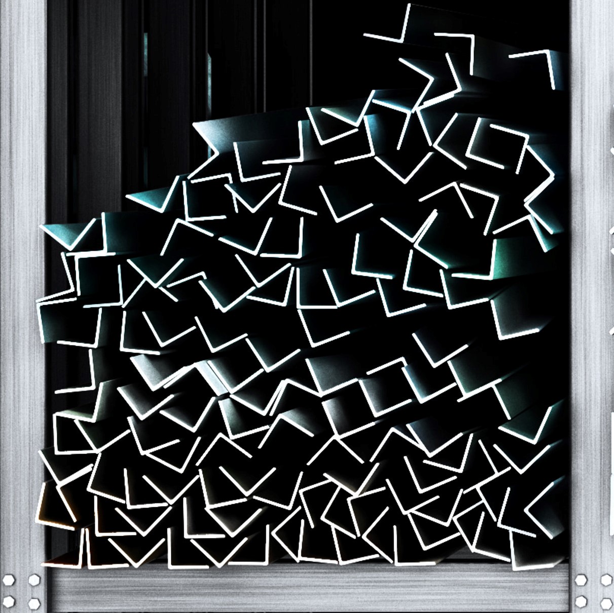 Shelves of different metal products. Profiles and tubes. 3d illustration